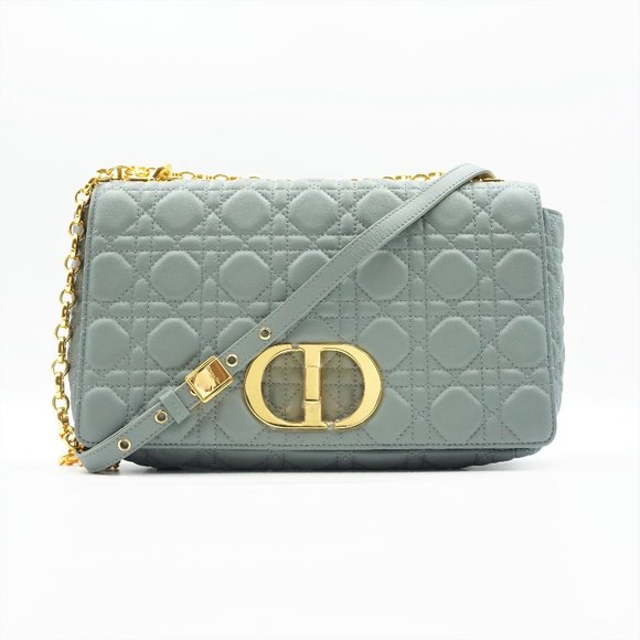 Dior Handbags - New In Dust Bag Dior Large Caro Bag Calfskin Gray Women's PNM9243UWHC_M41G